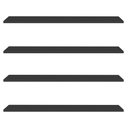 Ver imagem 1 de Prateleira Flutuante para Escritório Kit 4 com Suporte Invisível 91cm Yara Preto - Lumil Lumil Móvei