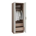 Ver imagem 5 de Guarda Roupa Modulado 100% MDF 2 Portas Orion CabeCasa MadeiraOriginals Marrom/Mocha/Linho