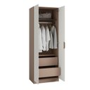 Ver imagem 5 de Guarda Roupa Planejado 100% MDF 2 Portas Orion CabeCasa MadeiraOriginals Marrom/Mocha/Linho