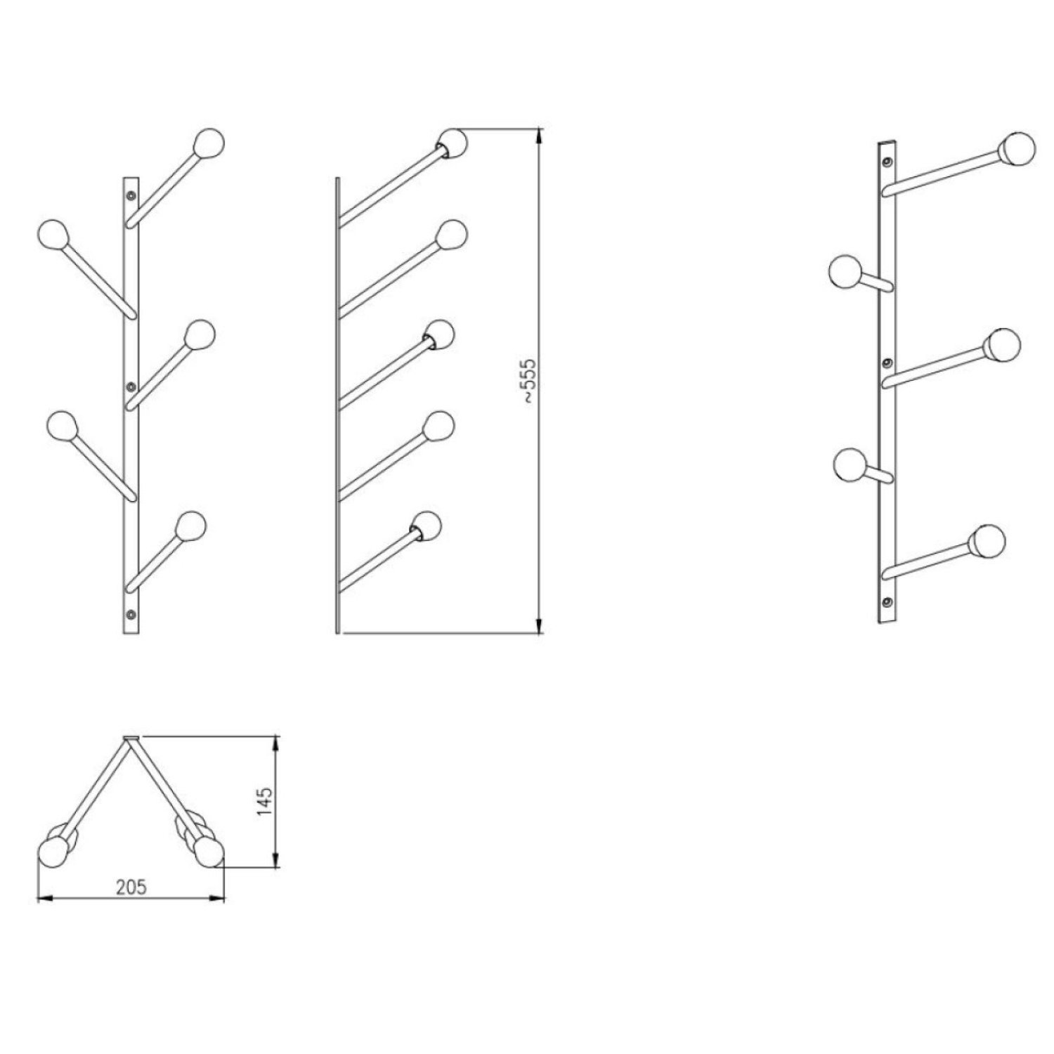 Cabideiro Suspenso 55x22cm Angra Proa - 2