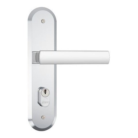 Fechadura Externa Cromada Alavanca R-180135 Stam