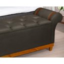 Ver imagem 3 de Recamier Baú Decorativo Atenas 1,50m Premium Sofá para Cama Casal Estilo Estofado Cor Cinza