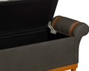 Ver imagem 4 de Recamier Baú Decorativo Atenas 1,50m Premium Sofá para Cama Casal Estilo Estofado Cor Cinza