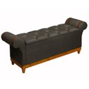 Ver imagem 1 de Recamier Baú Decorativo Atenas 1,50m Premium Sofá para Cama Casal Estilo Estofado Cor Cinza