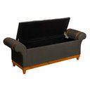 Ver imagem 5 de Recamier Baú Decorativo Atenas 1,50m Premium Sofá para Cama Casal Estilo Estofado Cor Cinza