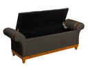 Ver imagem 5 de Recamier Baú Decorativo Atenas 1,50m Premium Sofá para Cama Casal Estilo Estofado Cor Cinza