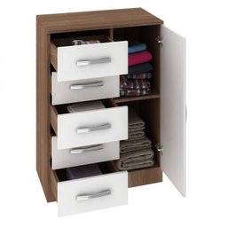 Cômoda 5 Gavetas e 1 Porta  - 4