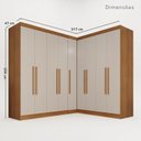 Ver imagem 4 de Guarda-Roupa de Canto Modulado 9 Portas 4 Gavetas França