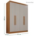 Ver imagem 6 de Guarda-Roupa de Canto Modulado 9 Portas 4 Gavetas França