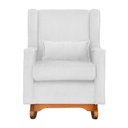Ver imagem 4 de Poltrona C/ Puff Balanço Amamentação Aurora Suede Branco - Lm Decor