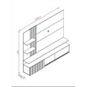Ver imagem 2 de Home Theater Atena para Tv de até 65 Polegadas - Fendi / Naturale - Madetec