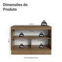 Ver imagem 2 de Balcão de Cozinha 120 cm 2 Portas Rustic/Cinza Lux Madesa