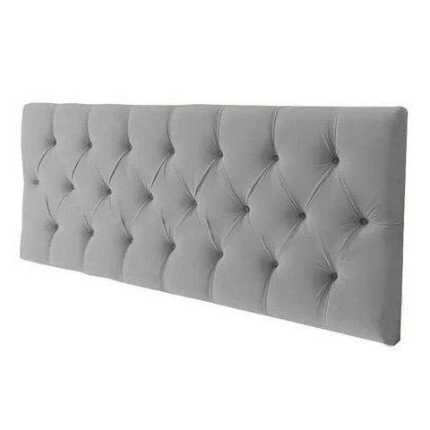 Cabeceira Box Shop Paris Queen 1,60m Painel Em Suede Cinza