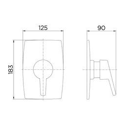 Acabamento Monocomando para Chuveiro Docol Nexus 502706 1/2" Cromado - 3