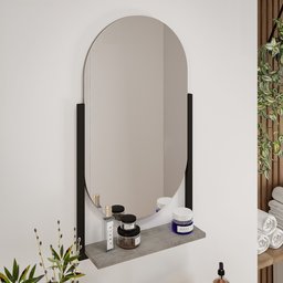 Espelheira para Banheiro 1 Prateleira Estrutura em Aço Bogotá - 2 Espelheira para Banheiro 1 Prateleira Estrutura em Aço Bogotá - 2