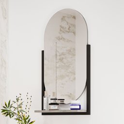 Espelheira para Banheiro 1 Prateleira Estrutura em Aço Bogotá - 1 Espelheira para Banheiro 1 Prateleira Estrutura em Aço Bogotá - 1