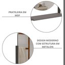 Ver imagem 4 de Espelheira para Banheiro 1 Prateleira Estrutura em Aço Bogotá Preto/Titanium