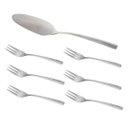 Ver imagem 1 de Jogo de 7 Peças para Bolo em Aço Inox com Caixa Black Lux Fracalanza