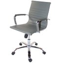 Ver imagem 2 de Cadeira Diretor Charles Eames Esteirinha Couro Pu 11d: Cinza