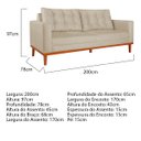 Ver imagem 4 de Sofá 2 Lugares Dubai Suede - Doce Sonho Móveis Sofá 2 Lugares Sofás Bege