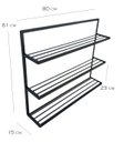 Ver imagem 2 de Jardineira de Paede Prateleira para Vasos Estilo Industrial Ferro