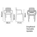 Ver imagem 2 de Cadeira Tramontina Safira Amarela em Polipropileno e Fibra de Vidro com Braços Tramontina