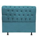 Ver imagem 2 de Cabeceira Estofada Cama Box King 195cm París Corino Azul Turquesa- Mabe Magazine