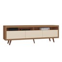 Ver imagem 3 de Rack Edina 100% Mdf Tuboarte 3 Portas Basculantes e Pés Estilo Retrô