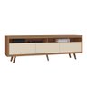 Rack Edina 100% Mdf Tuboarte 3 Portas Basculantes e Pés Estilo Retrô - 3