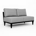 Ver imagem 7 de Sofá 2 Lugares e 1 Puff em Linho Boreal com Mola Ensacada CabeCasa MadeiraOriginals