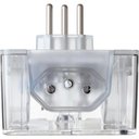 Ver imagem 4 de Filtro contra Surtos Energia 3 com Proteção para 3 Equipamentos Transparente Clamper Bivolt