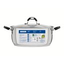Ver imagem 4 de Caçarola Tramontina Astro Rasa Aço Inox Tampa de Vidro 30 Cm 8,5 Litros