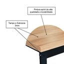 Ver imagem 5 de Mesa Escrivaninha Office Tampo Grosso Industrial 1,50m Canela/preto Mesa para Escritório