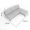 Ver imagem 6 de Sofá 2 Lugares e 1 Chaise Boreal CabeCasa MadeiraOriginals