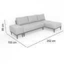 Ver imagem 4 de Sofá 2 Lugares 1 Chaise e 1 Puff Boreal CabeCasa MadeiraOriginals