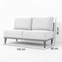 Ver imagem 5 de Sofá 2 Lugares 1 Chaise e 1 Puff Boreal CabeCasa MadeiraOriginals