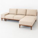 Ver imagem 2 de Sofá 2 Lugares 1 Chaise e 1 Puff Boreal CabeCasa MadeiraOriginals