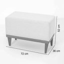 Ver imagem 7 de Sofá 2 Lugares 1 Chaise e 1 Puff Boreal CabeCasa MadeiraOriginals