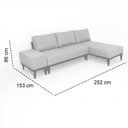 Ver imagem 4 de Sofá 2 Lugares 1 Chaise e 1 Puff Boreal CabeCasa MadeiraOriginals