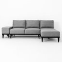 Ver imagem 1 de Sofá 2 Lugares 1 Chaise e 1 Puff Boreal CabeCasa MadeiraOriginals