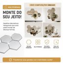 Ver imagem 4 de Espelho Adesivo Decorativo Acrilico Hexagonal Kit 12 Unidades Parede Espelhado Prata Kangur