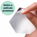 Ver mais imagens de Espelho Adesivo Decorativo Acrilico Hexagonal Kit 12 Unidades Parede Espelhado Prata Kangur