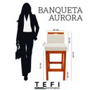 Ver imagem 7 de Kit 2 Banqueta Alta de Madeira Aurora Balcão Cozinha Bistro com Encosto Corino Bege