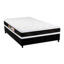 Ver imagem 1 de Cama Box Casal: Colchão Espuma Castor D45 Black e White Double Face + Base CRC Suede Black(138x188)