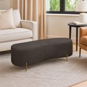 Ver imagem 5 de Puff Decorativo Banqueta Orgânico Feijão Curvo Maitê 138cm Bouclê:marrom