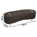 Ver imagem 4 de Puff Decorativo Banqueta Orgânico Feijão Curvo Maitê 138cm Bouclê:marrom