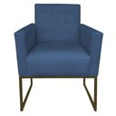 Ver imagem 1 de Poltrona Decorativa Juliette Suede Azul Marinho