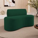 Ver imagem 1 de Sofá Compacto Moderno Orgânico Sora 100cm Suede Verde - Desk Design