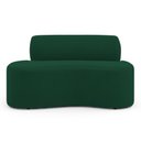 Ver imagem 4 de Sofá Compacto Moderno Orgânico Sora 100cm Suede Verde - Desk Design