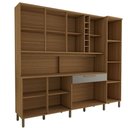 Ver imagem 5 de Cozinha Compacta Vanguardia 8 Portas 1 Gaveta 100% Mdf com Vidro Amêndoa/cinza - Panorama Móveis